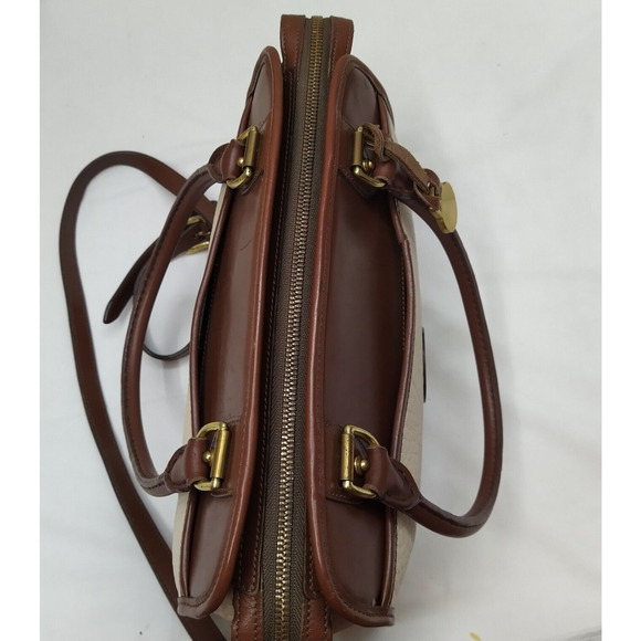 Dooney & Bourke Ivory Pebbled Leather Top Handle Satchel Bag - VTG Made in USA - Picture 10 of 16